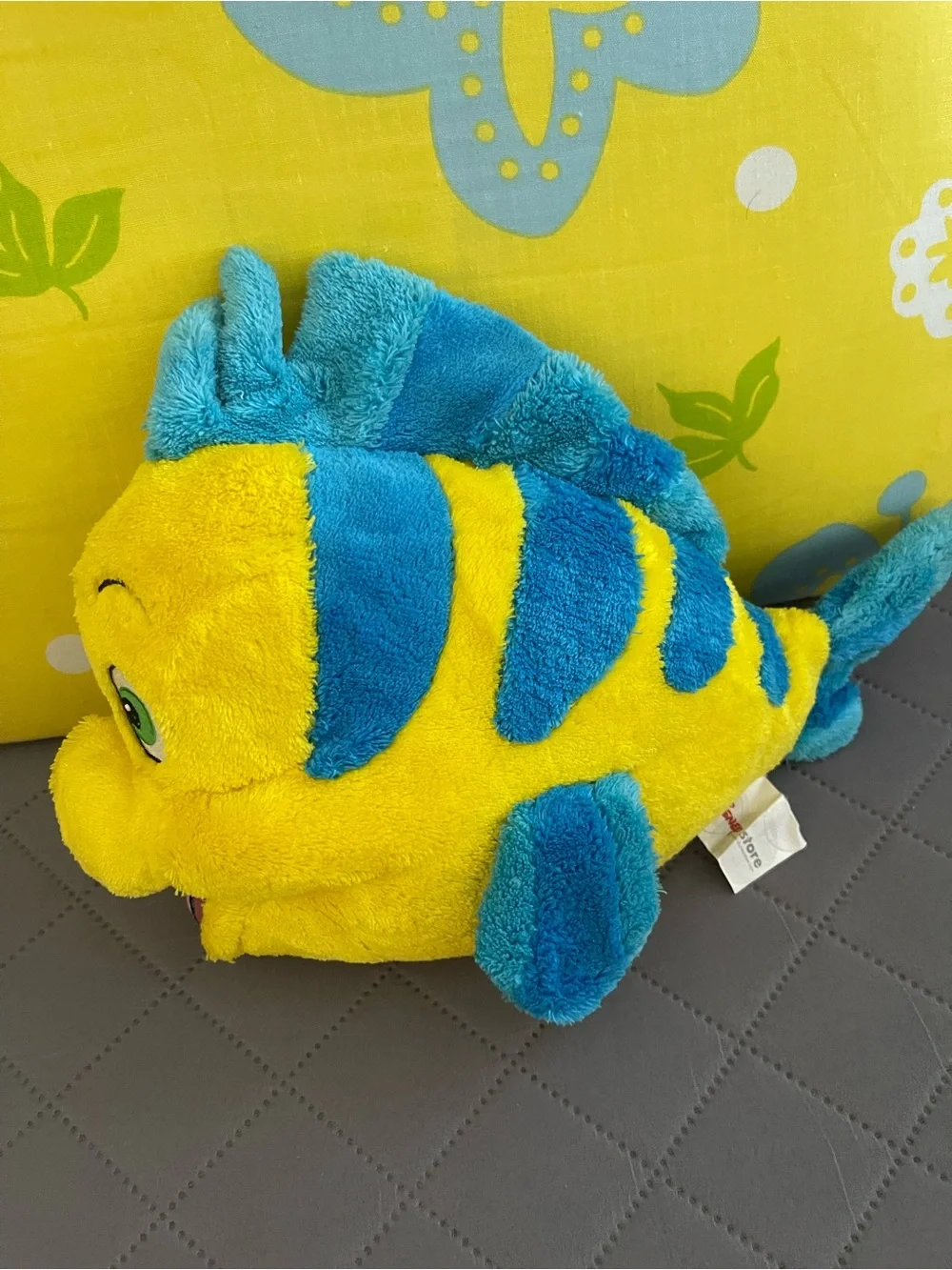 Disney Yellow and Blue Plush Fish Character Toy (Good)